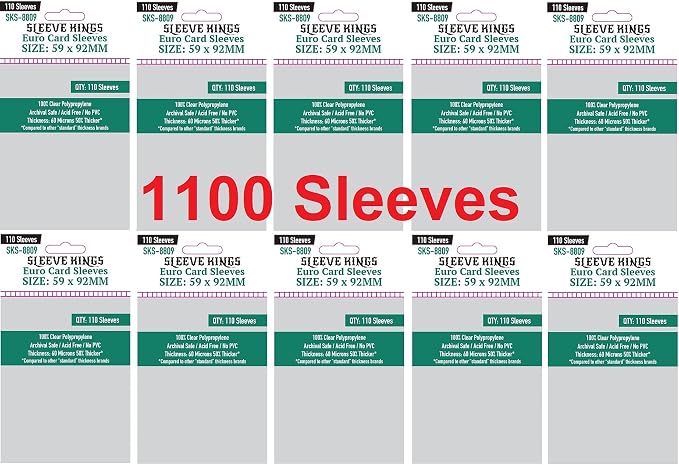Sleeve Kings Euro Card Sleeves 59 X 92 mm by SleeveKings