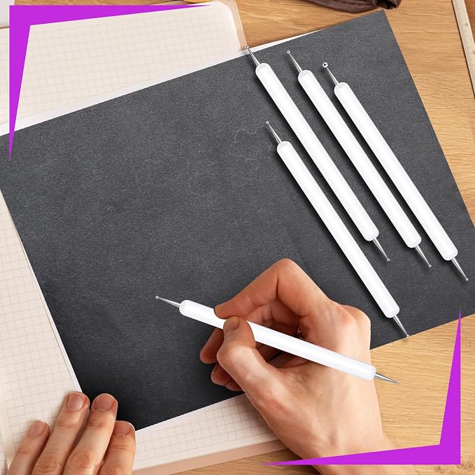 Ashmacdo 20 Pcs Dotting Tools for Painting, Ball Embossing Stylus for Transfer - Image 4