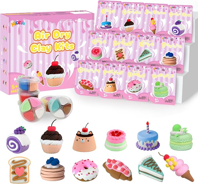 Nicella Air Dry Clay Kit, 12 Cakes Modeling Clay by Nicella