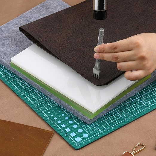 4 Pcs Leather Punch Pads, Leather Cutting Mat, Sound Absorbing Pad and A4 Self - Image 5
