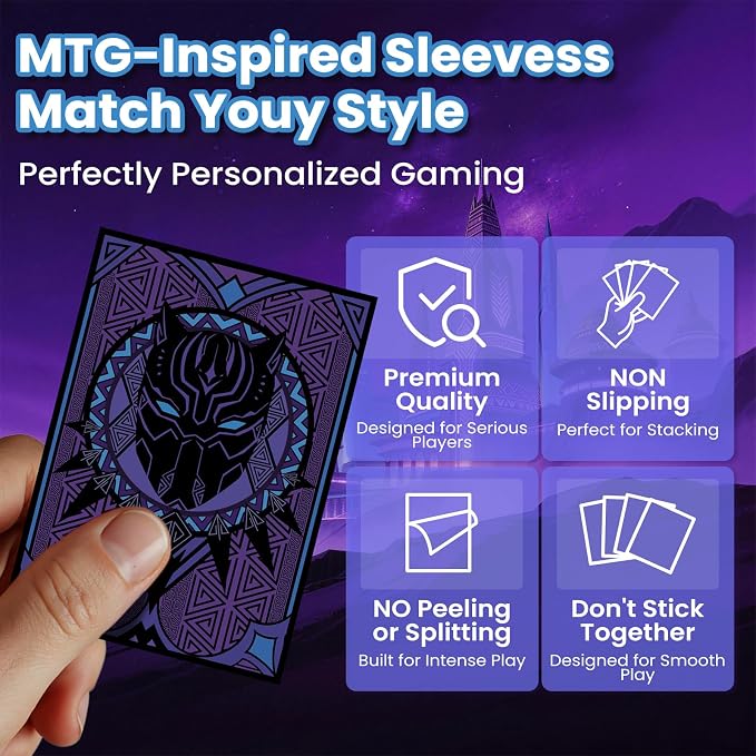 MTG Card Sleeves 100ct, Smooth Shuffle, Art Card Sleeves Deck Protector - Image 2