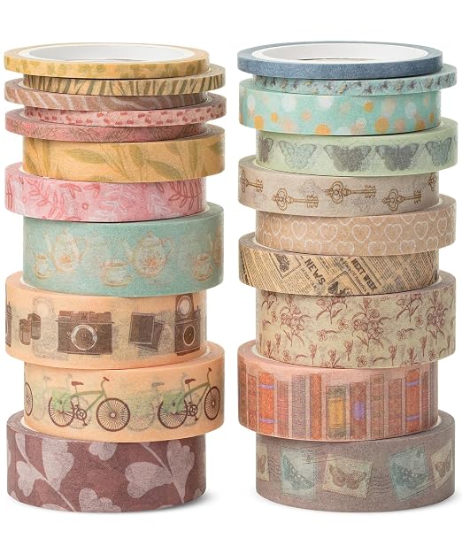 Mr. Pen- Washi Tape Set, 21 Rolls, 5 Yards/Roll | Washi Tape by MrPen