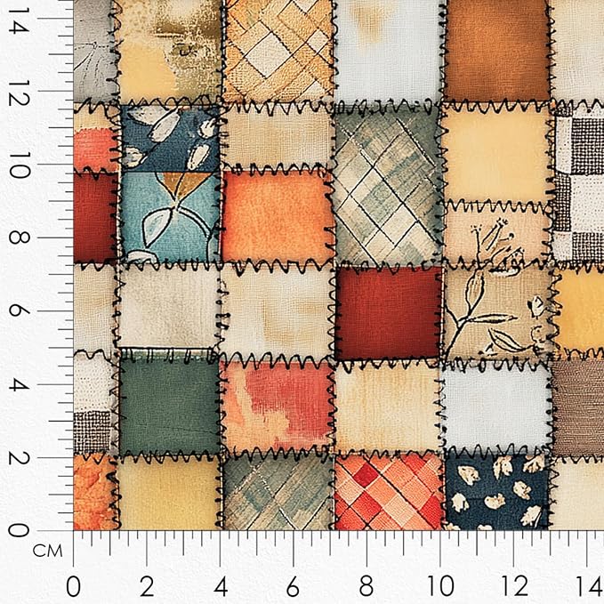 Patchwork Acorn Cotton Fabric Panel – 6 Designs + Bonus Sheet 29.5×19.6 inch - Image 8