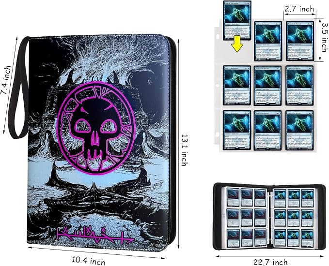 9 Pocket Card Binder, 720 Double Sided Pocket Trading Card Binder, Premium PU - Image 2