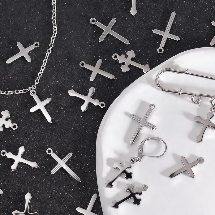 32Pcs Fadeless Stainless Steel Charms - Image 5