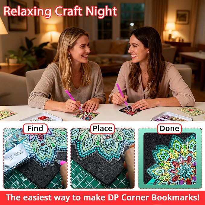 16 PC Diamond Art Corner Bookmarks Kit - Image 7