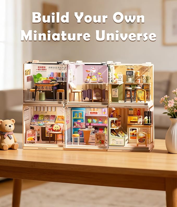 Convenience Store Miniature House Kit, Plastic DIY Dollhouse - Image 7