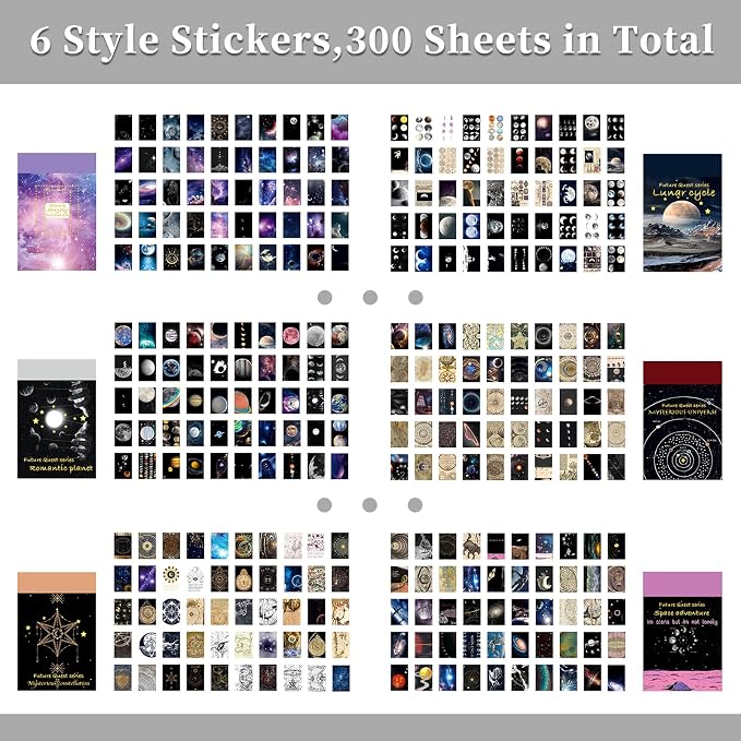 600 Pieces Washi Sticker Set, 12 Set Scrapbooking Diary Planner Album Diary - Image 4