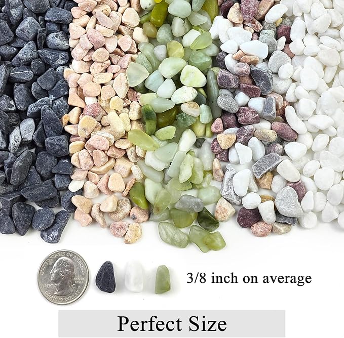 FANTIAN 5lbs Natural White Pea Gravel Pebbles - Image 2