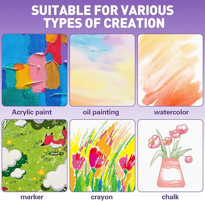 ESRICH 48 Pack Canvas for Painting 11x14, Canvas Boards for Painting Cotton - Image 4