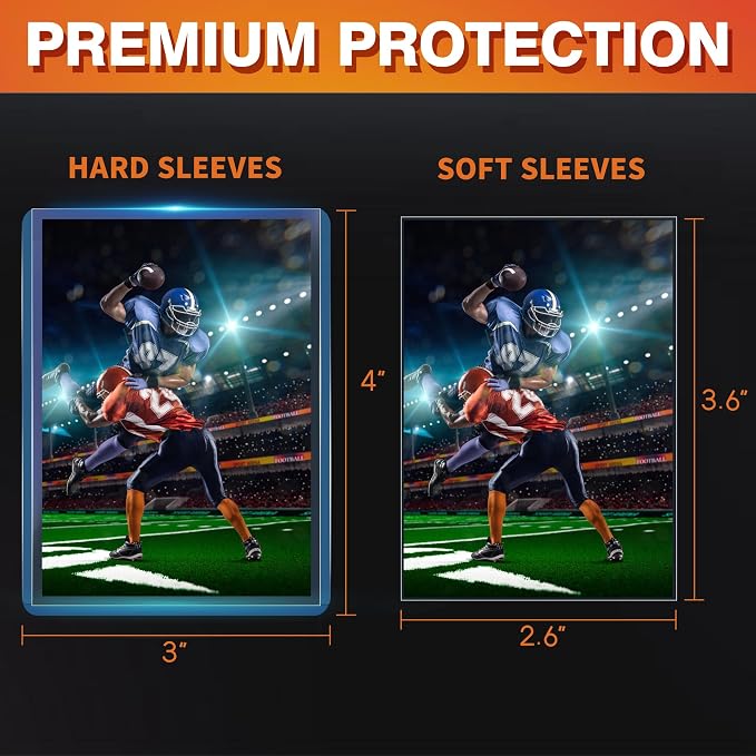 1000 Card Sleeves, Hard Plastic Card Protectors - Image 2