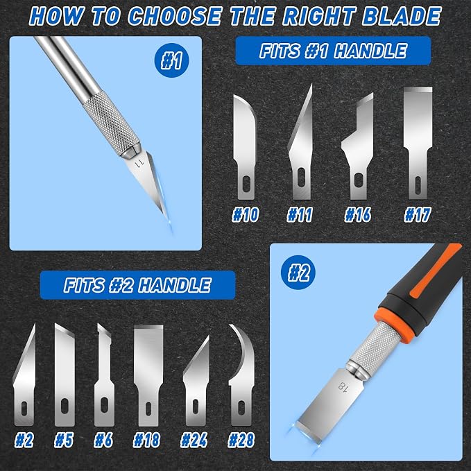 DIYSELF 100 Pack Exacto Knife Blades #2 | Hobby Knife Replacement Blades | - Image 5