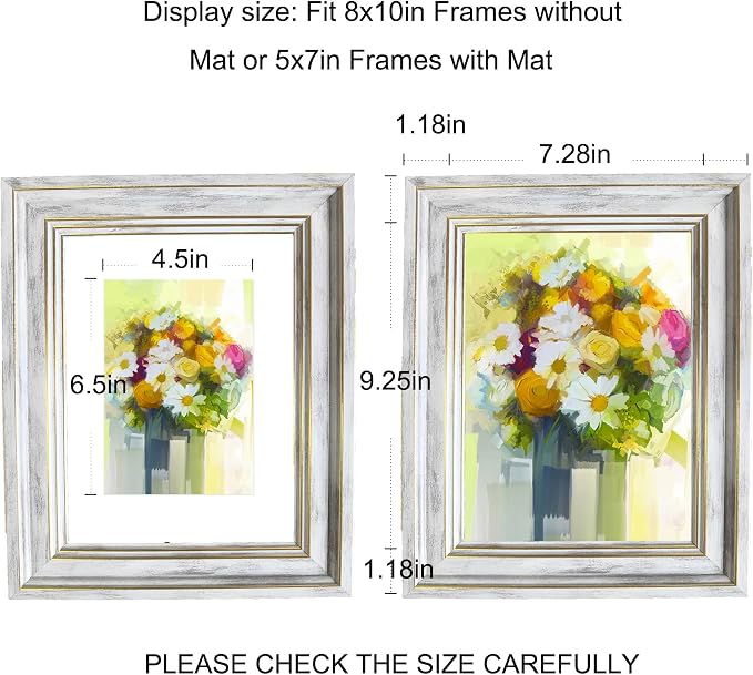 LUCKYLIFE 8x10 Picture Frame Set of 4 - Image 3