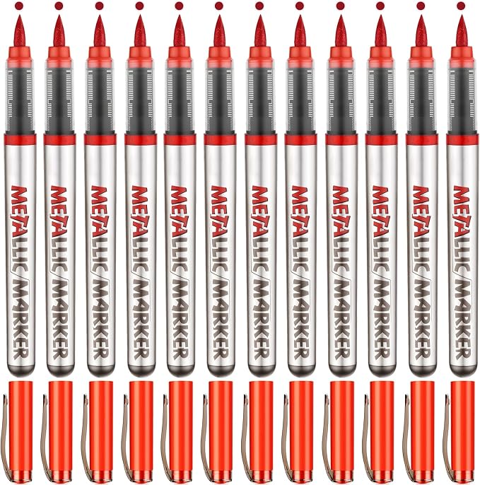 Metallic Acrylic Paint Markers, Fabric Paint, DIY Crafts by YWPXSN