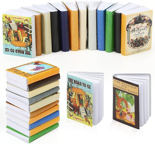 Mini Fairy Books 24pcs 1:12 Scale Miniature Books Dollhouse Books | Includes 24 by JULEASEL