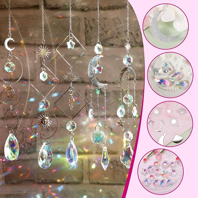 228pcs Sun Catcher Kits for Adults, DIY Arts and Crafts for Women | Prism - Image 2