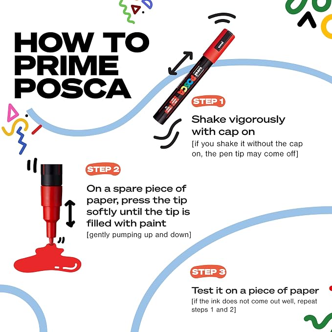 uni POSCA PC-5M Water-Based Paint Markers, Reversible Medium Tip, Warm Tone Ink - Image 4