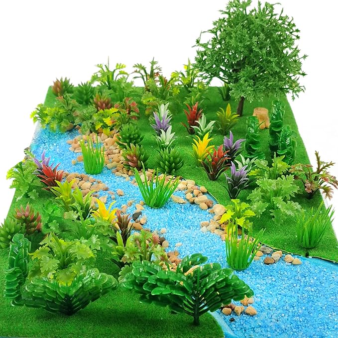 91pcs Model Trees Mixed Miniature Trees Model Train Scenery Fairy Garden Trees - Image 3