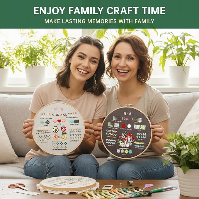 CYANFOUR Embroidery Kit for Beginners, 4 Stages to Learn 38 Stitches, - Image 5