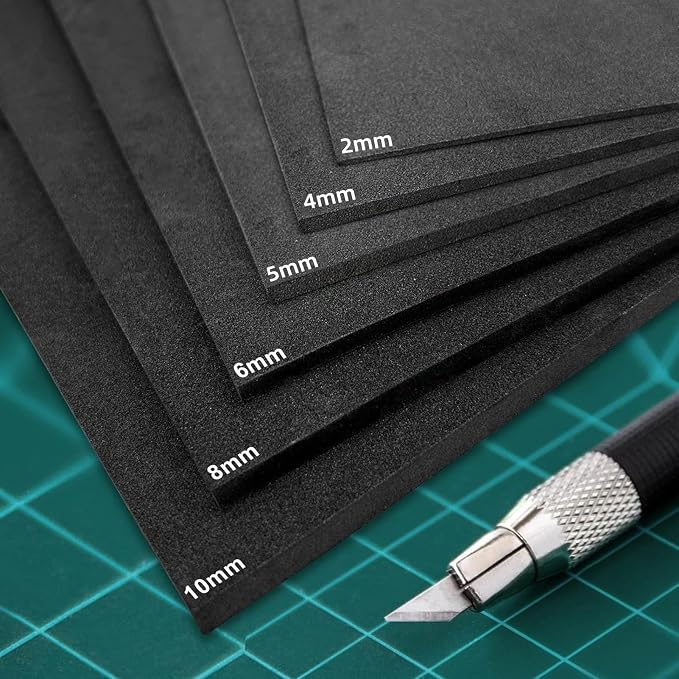biguphate EVA Foam Roll - 5mm Thick Black Craft Foam Sheets - 15" x 39" Large - Image 3