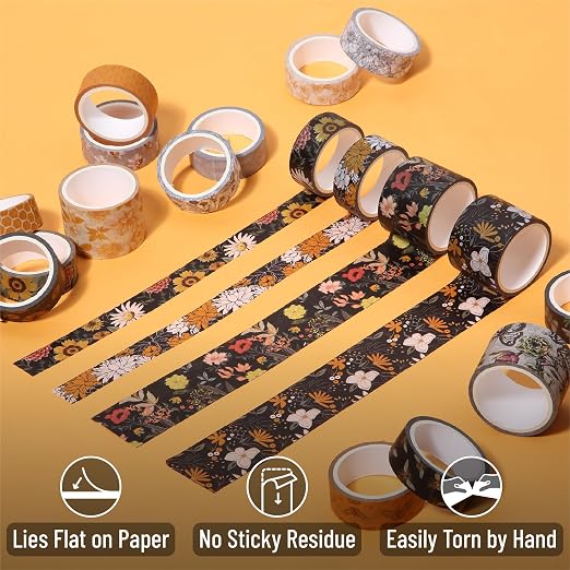 Mr. Pen- Washi Tape Set, 20 Rolls, 4.37 Yards/Roll | Washi Tape - Image 5