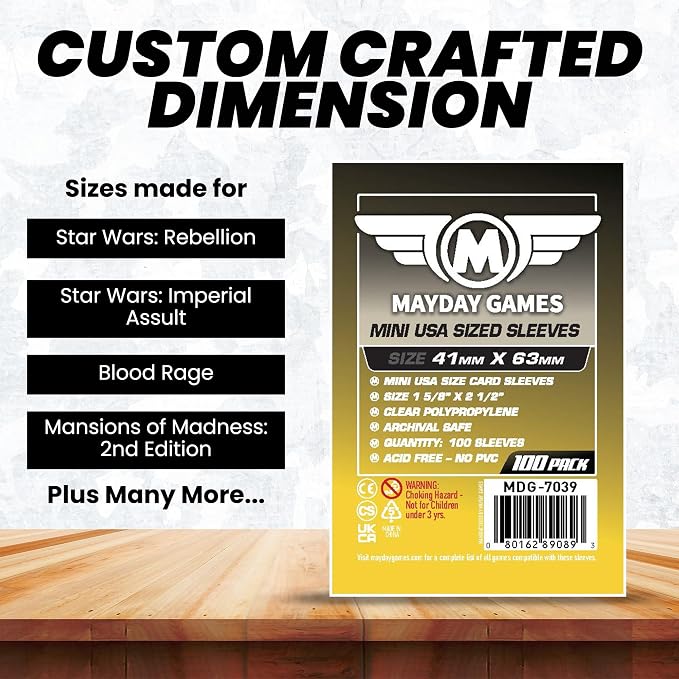 MayDay Games Mini USA Card Sleeves 41x63mm - Image 3