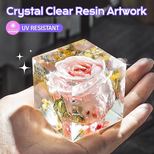 HeyClear 68 oz Epoxy Resin Kit Crystal Clear, Hard 2 Part Epoxy and Hardener - Image 2