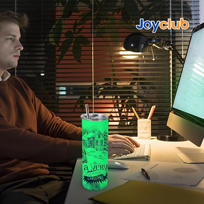 Joyclub 8 Pack Sublimation Tumblers Glow in the Dark 20 oz Bulk Blank Tumblers - Image 6