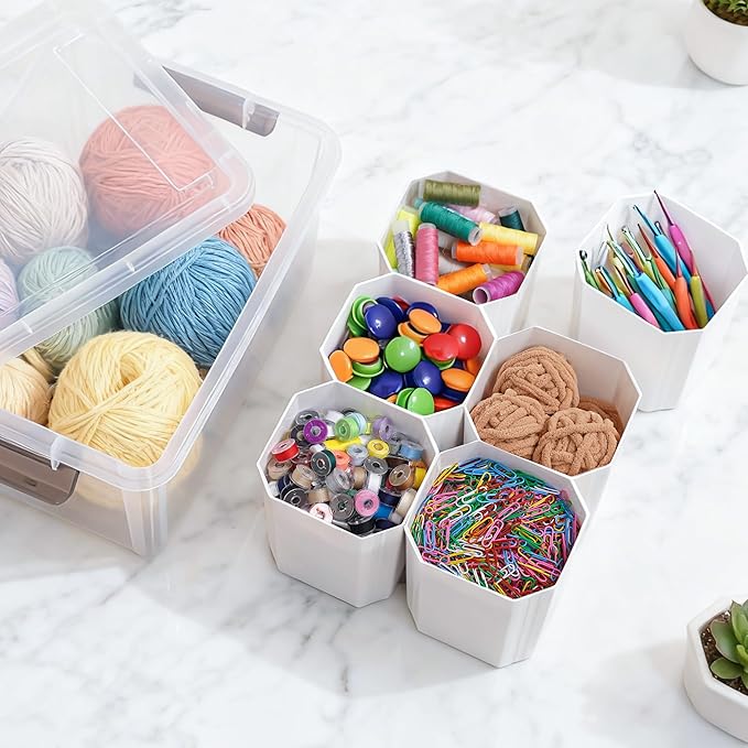 Citylife 17 QT Plastic Storage Bins Clear Storage Box - Image 5