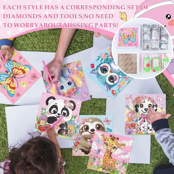 Trandraft 13 Pcs Cute Animal Monthly Diamond Art Kits - Image 5