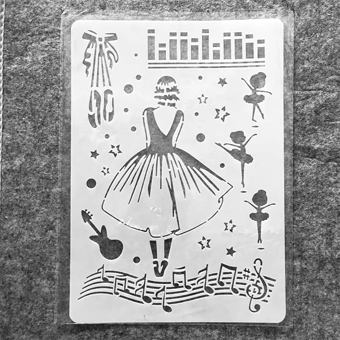 TIAMECH A4 Reusable Dress Girl Stencil - Image 5
