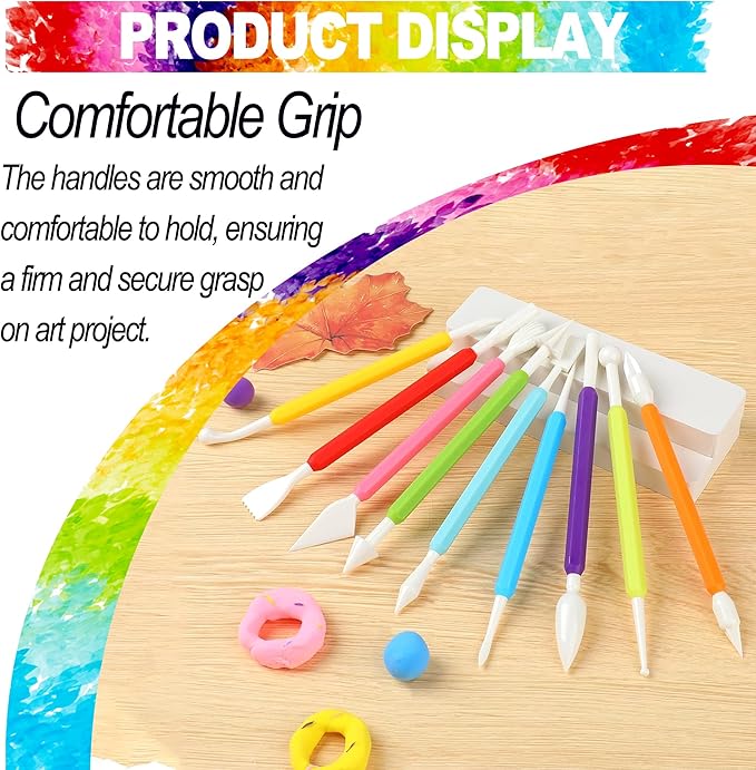 LINPHCEY Air Dry Clay Tools for Kids Ages 8+ Pottery Clay Tool Kit Plastic Clay - Image 6