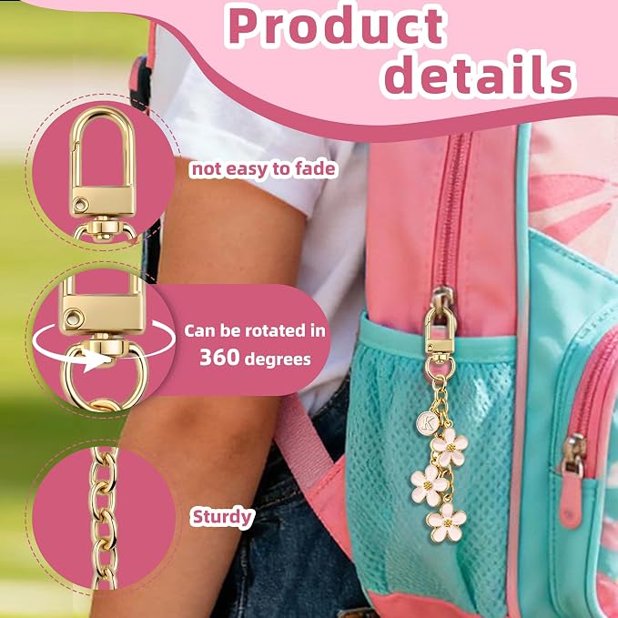 NCIWAN 20pcs Keychain Making Kit Swivel Snap Hook Lobster Claw Clasps and - Image 4