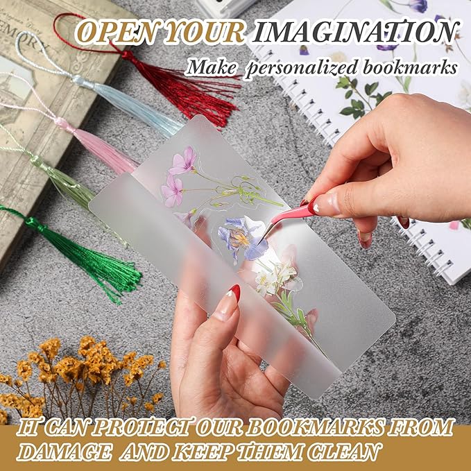 Fuyoooo 101 Pcs DIY Bookmark Making Kit Bookmark Laminating Pouches 5 Mil Hot - Image 5