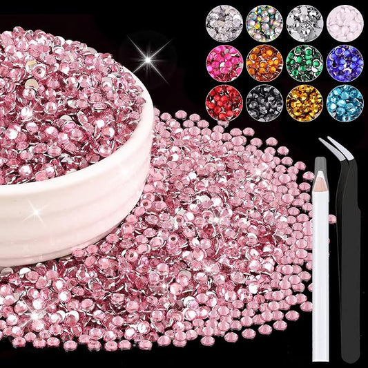 8000PCS 3mm Resin Rhinestones Bulk by BELLEBOOST