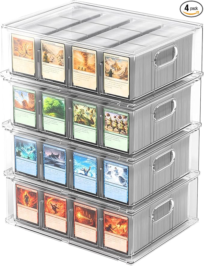 Trading Card Storage Box – Clear Large Card Organizer Holds 12000 Cards by Unknown