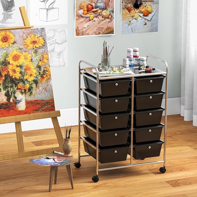 BECOMFORT 10-Drawer Rolling Cart - Image 8