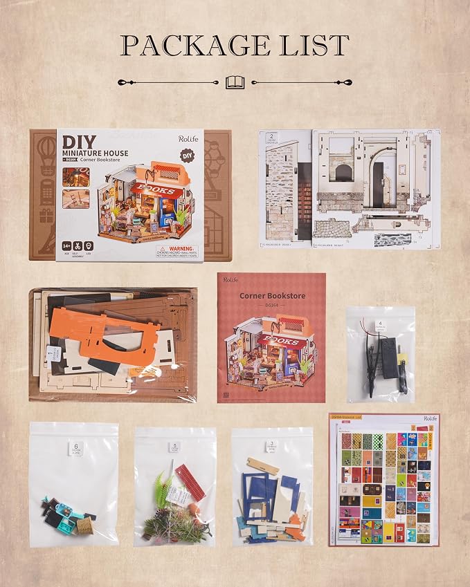 Rolife Bookstore DIY Miniature Dollhouse Kit Creative Gift - Image 8