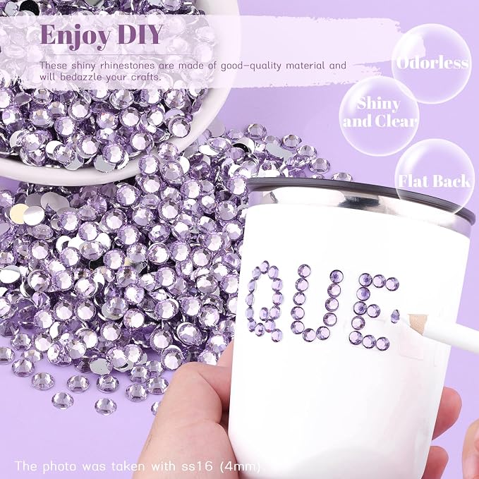 1500PCS 6mm Resin Rhinestones in Bulk, Bedazzling Flatback Crystals Rhinestones - Image 4