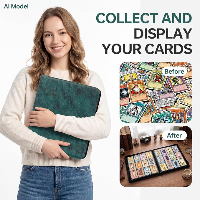 Card Binder 12 Pocket, Premium 720 Double Sided Pocket Collection Binder - Image 7