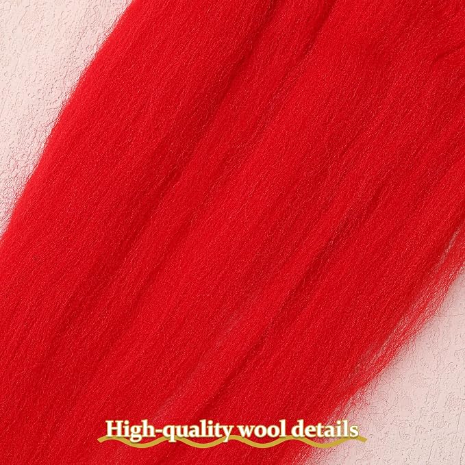 QMNNMA 14.1oz Wool Roving Yarn, Fiber Roving Wool Top, Wool Felting Supplies - Image 2