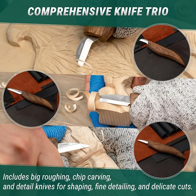 BeaverCraft Wood Carving Knife Set Deluxe S15X - Image 3