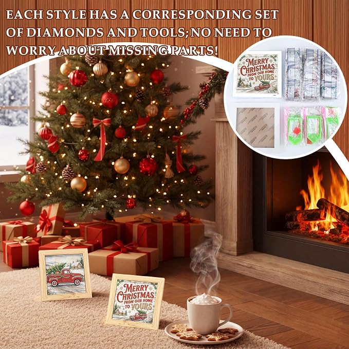 Trandraft 26 Pcs Fall Vintage Interchangeable Holiday Diamond Art Kits - Image 6