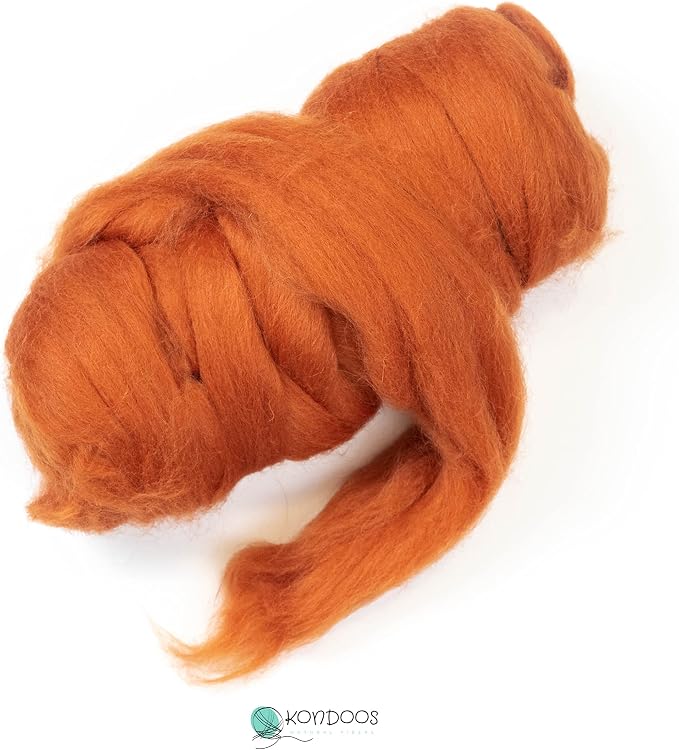 Kondoos Colored Natural Wool roving, 8 OZ. Best Wool - Image 2