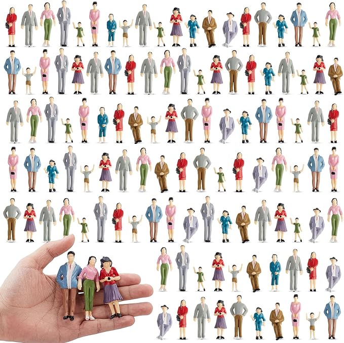 Namalu 140 Pcs 1: 25 Scale Miniature People Figurines Tiny Painted Model Train by Namalu