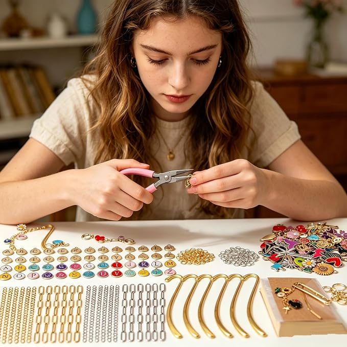 361 Pcs Metal Bookmarks Making Kit DIY Metal Bar Beadable Bookmark Kit | DIY - Image 5