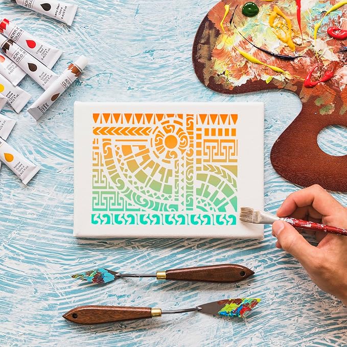 Stencils for Crafts Reusable Texture Art Stencils Geometric Stencil for - Image 7