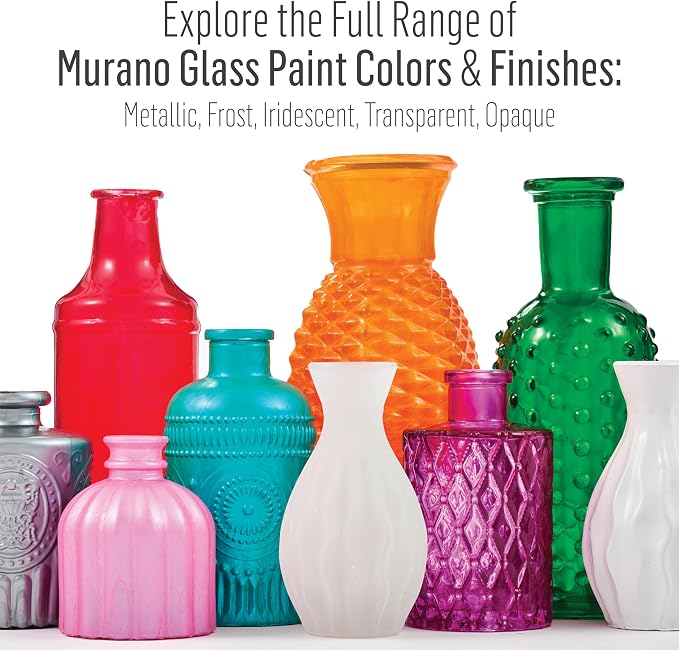 FolkArt Murano Transparent Acrylic Glass Paint, Deep Blue, 2 fl oz - Image 11