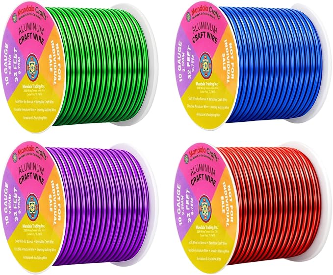 Mandala Crafts 10 Gauge Anodized Aluminum Craft Wire by MandalaCrafts