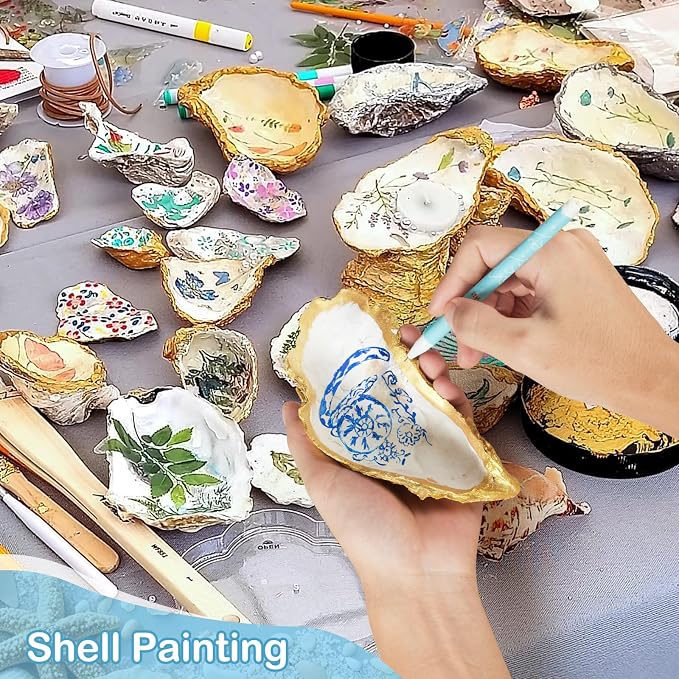 12 Pcs Natural Oyster Shells for Crafts, 5-6 inch Extra Large Seashells for - Image 7